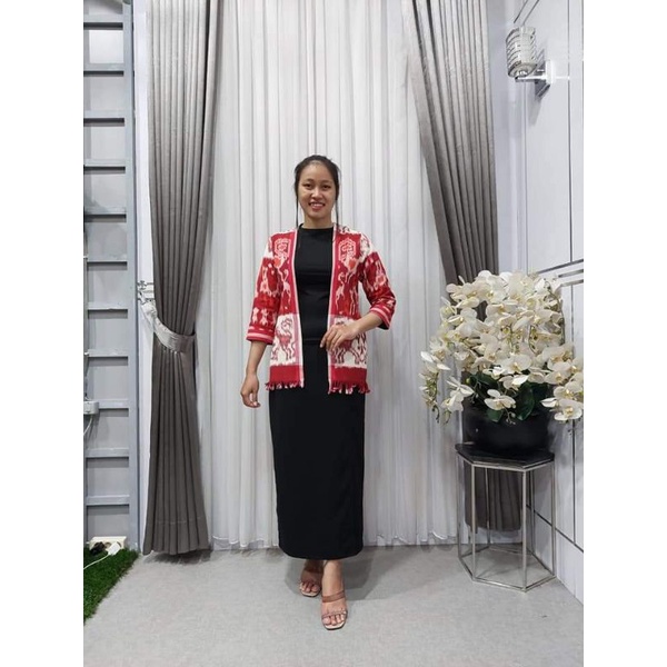 OUTFIT ATASAN TENUN BLAZER WANITA BAJU KONDANGAN KEKINIAN