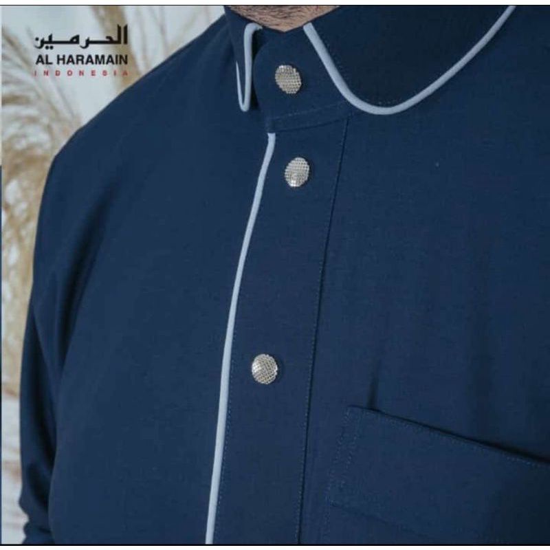 Jubah ALHARAMAIN WOOL Krah Kemeja Manset Premium || Haramain wool || Al Haramain Wol