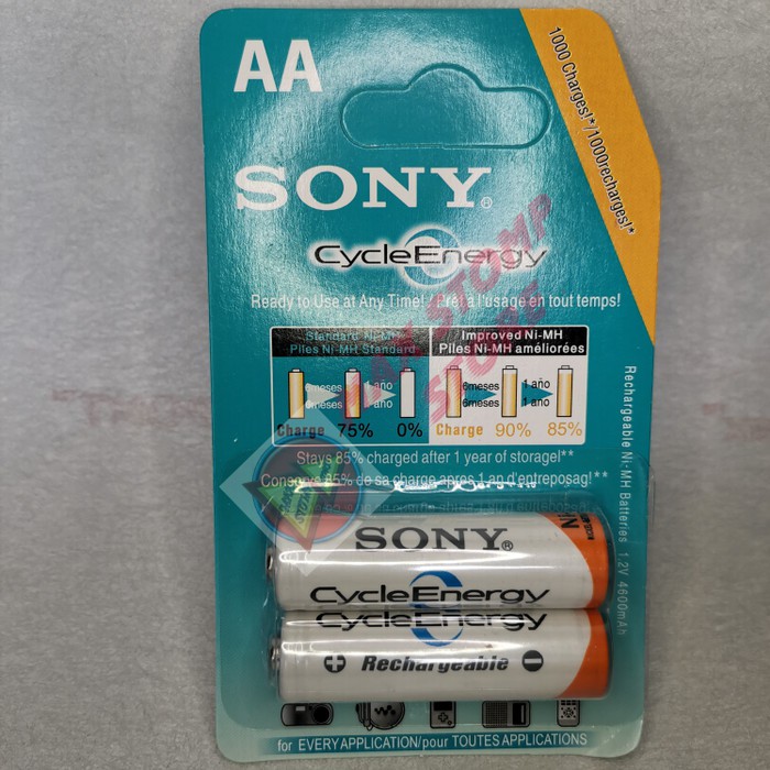 Battery Cas AA Battery Rechargeable Ni Mh Original Sony