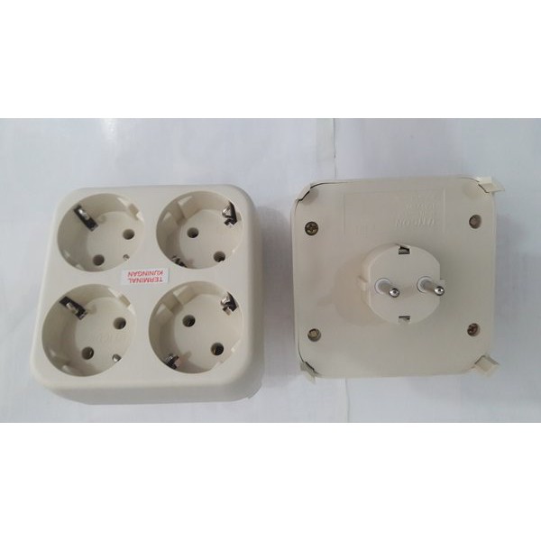 Steker Arde Uticon 4 Lubang Multi Socket S-448