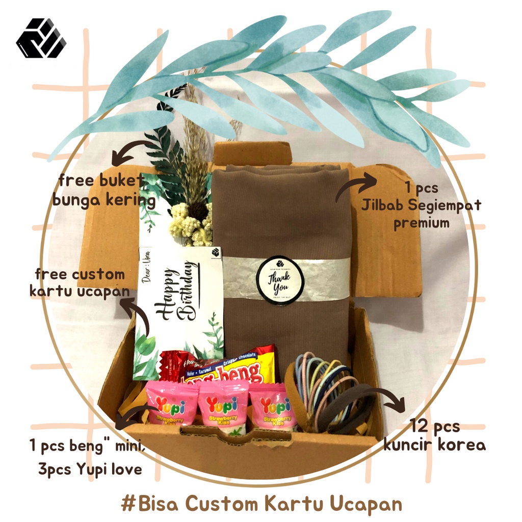 hampers hijab gift box | hampers hijab | hampers hijab set | birthday box  | hampers murah  | gift w