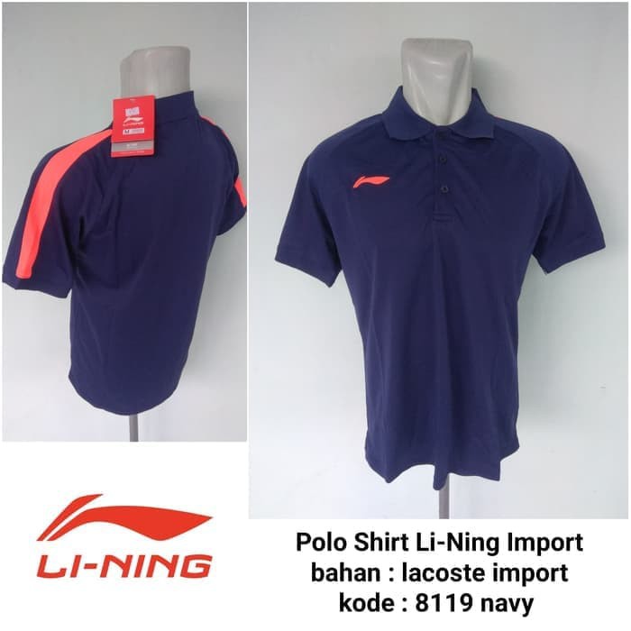 Jual Polo Shirt Lining 8119 kaos kerah baju polo badminton lacoste