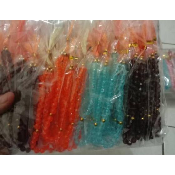 ➫ (Isi 100pcs) SOUVENIR TASBIH KECIL WARNA BENING 33 BUTIR MURAH ☑