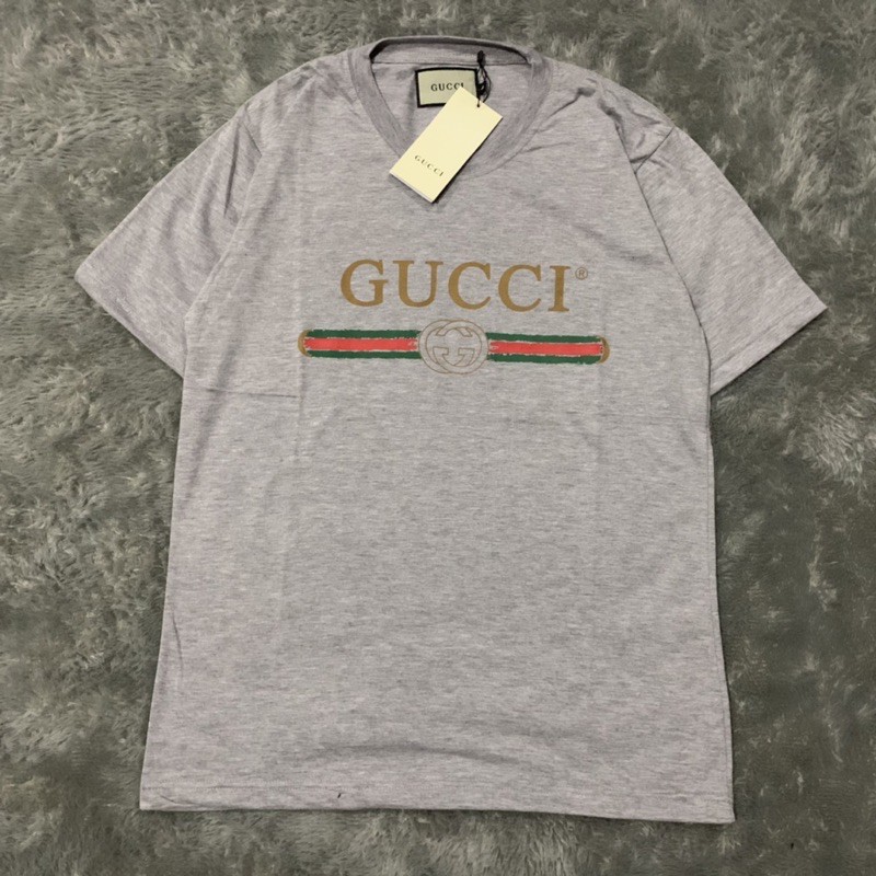 Kaos Tshirt Gucci Basic Grey Fulltag &amp; Lebel