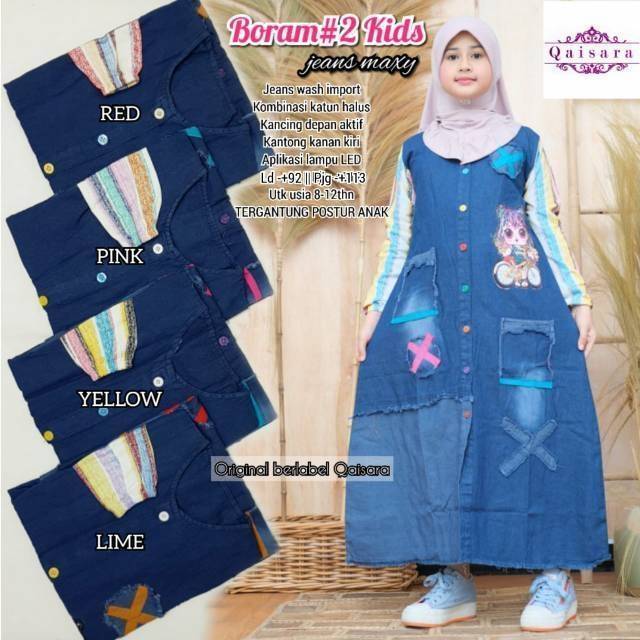 Gamis Boram kids pelangi by Qaisara