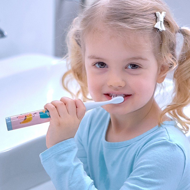 Marcus &amp; Marcus Kids Sonic Electric Toothbrush Sikat Gigi Elektrik Anak 3y+ - Pink