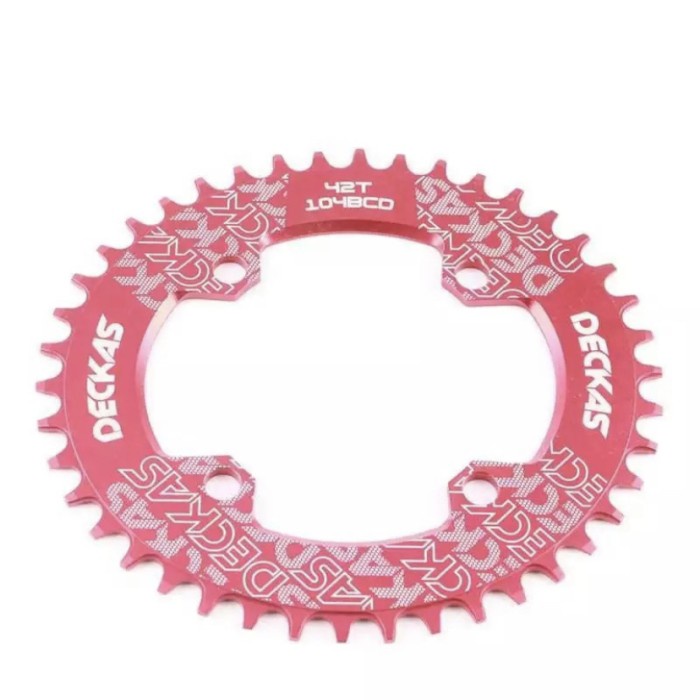 Chainring DECKAS OVAL 104 BCD 40, 42, 44, 46T Alloy