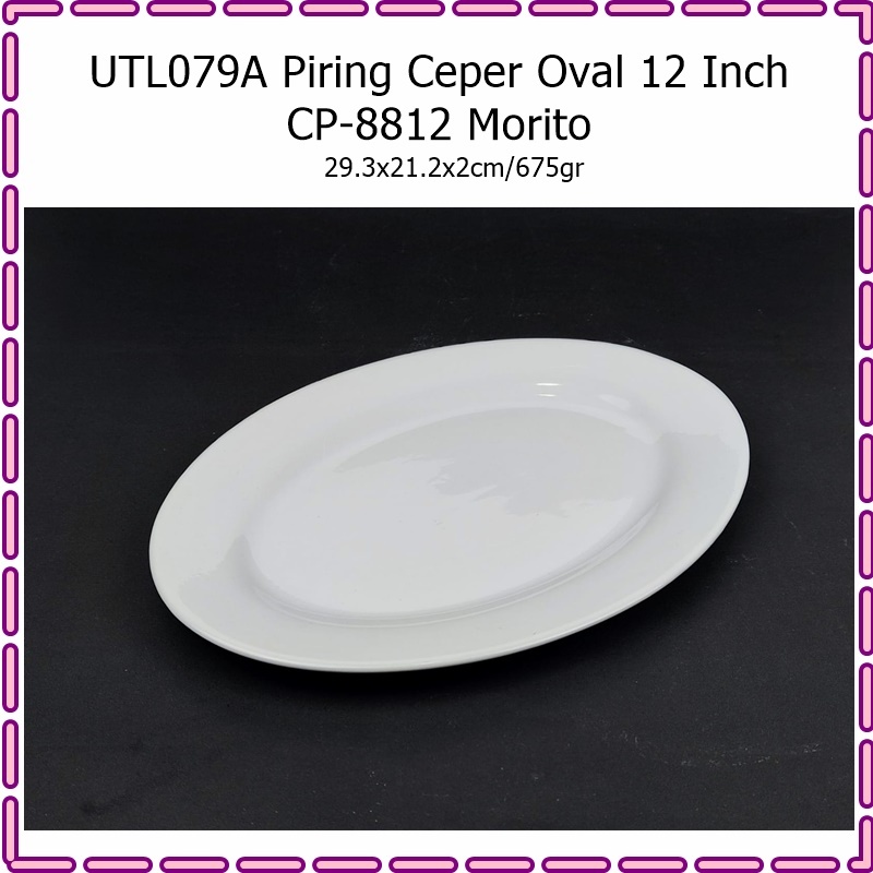 UTL079A Piring Ceper Oval 12 Inch CP-8812 Morito