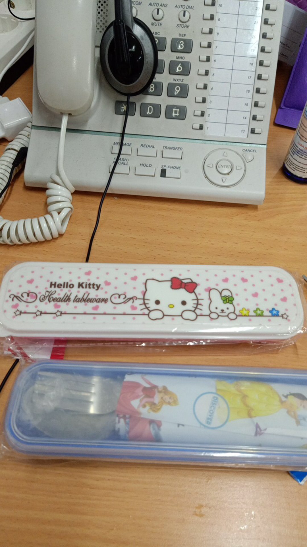 Sendok Garpu Set Stainless Keramik / Sendok Hello Kitty Totoro / Sendok Makan Hello Kitty