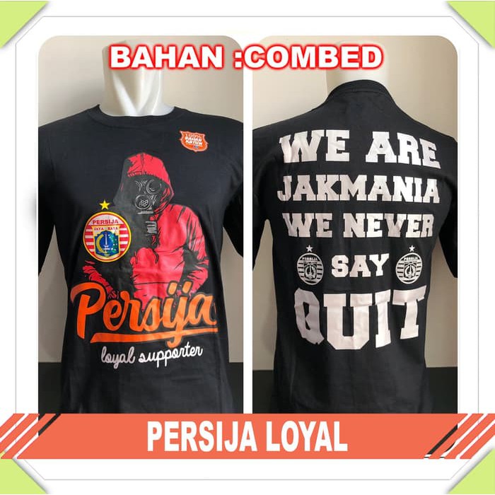 kaos baju bola lokal PERSIJA LOYAL - Hitam, L