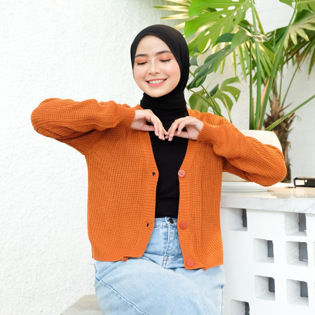 TEZY CROP CARDI - outer murah / cardigan murah / simple outer / cardigan wanita