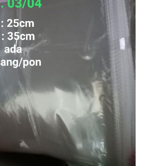 

( ) PLASTIK OPP UKURAN 25X35. 03/04 PON (500LEMBAR)