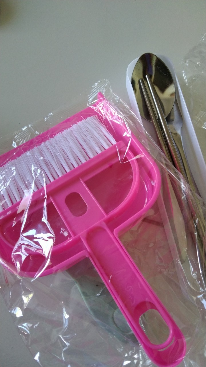 Xoq - Sapu Pengki Set Mini Serbaguna - Dustpan Mini Set Serbaguna 2 In 1