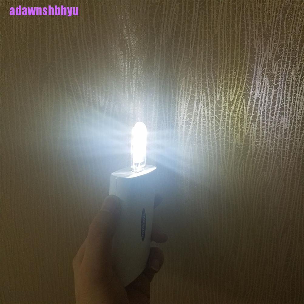 (adawnshbhyu) Lampu Bohlam LED Mini USB Untuk Camping / Membaca / Laptop