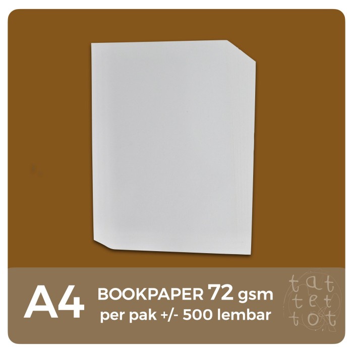 (BISA COD) book paper | bookpaper | storaenso | novel | 72 gr | A4