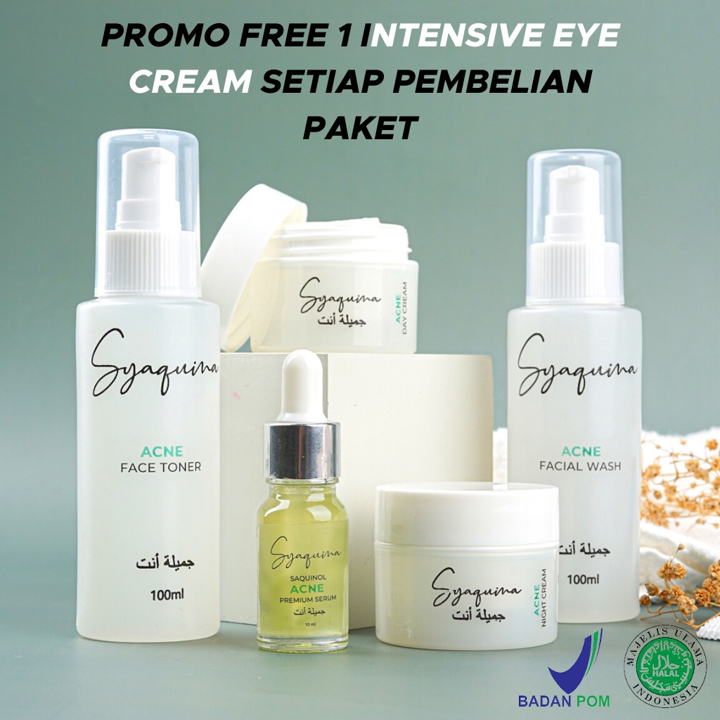 Syaquina Premium Paket Acne Series / Skincare Kulit Jerawat & Berminyak / Formulasi Dokter BPOM MUI