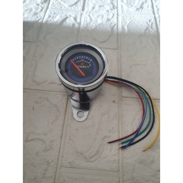 speedometer type amper bensin bulat chrom krom universal semua motor