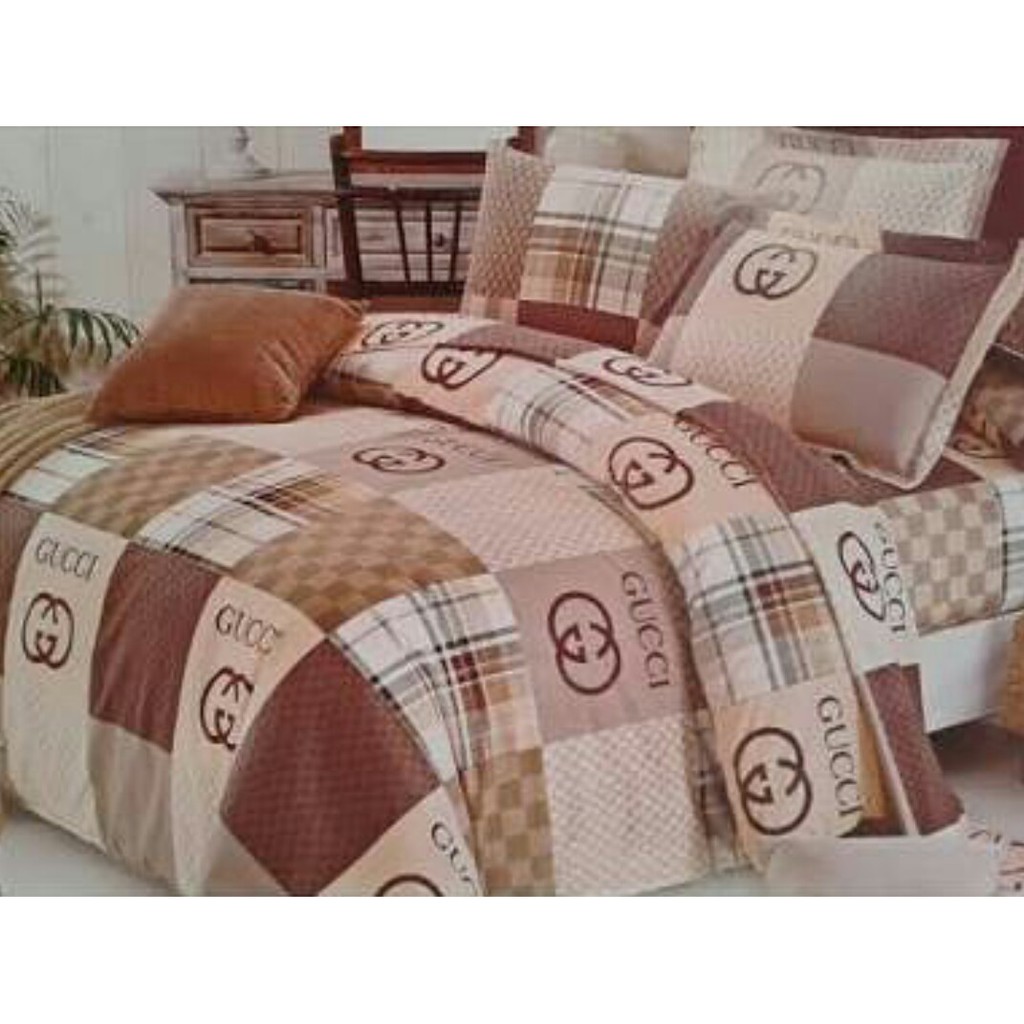 Vhepra Sprei Katun Motif Gucci