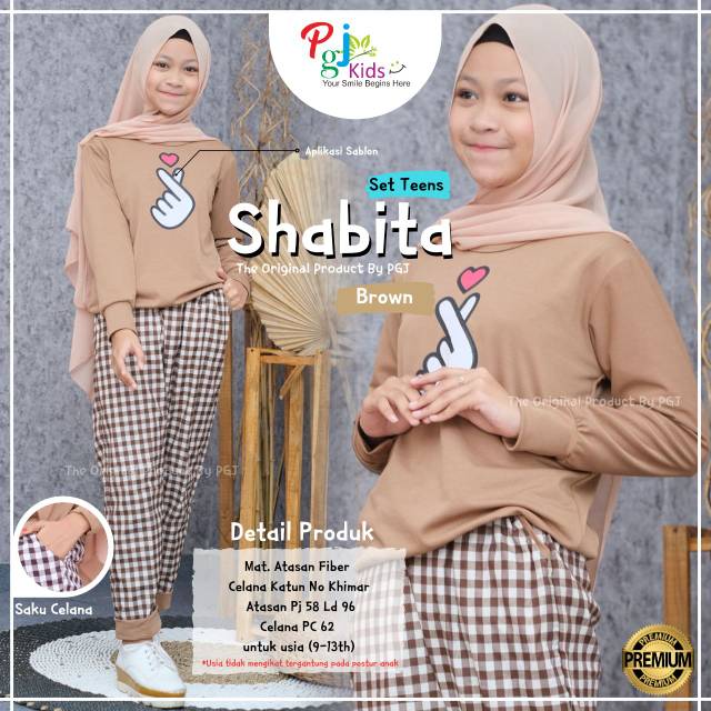 Shabita Kids Set - Dress Sarangheo Setelan Anak Perempuan Muslimah Syari Original By PGJ (COD) BTC