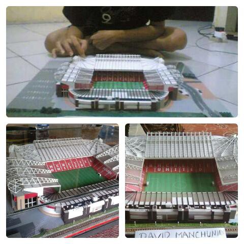 Miniatur Stadion Old Trafford (Handmade)