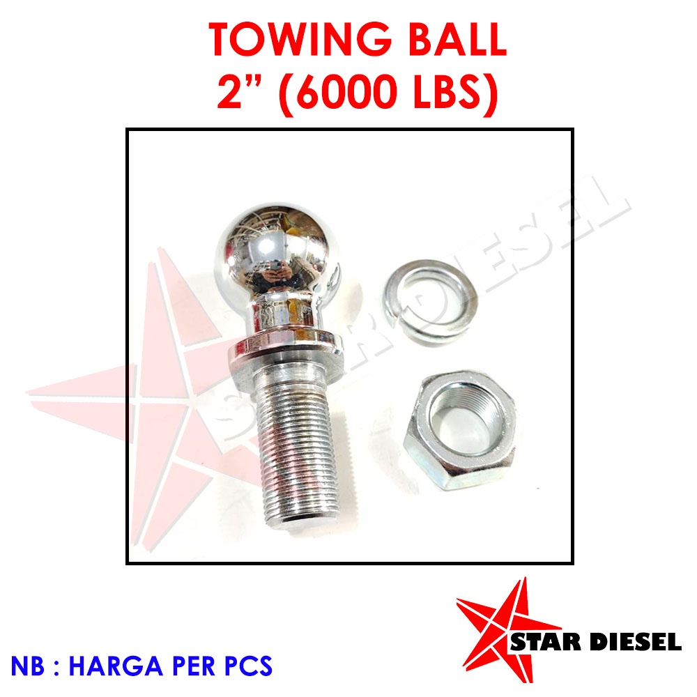 BOLA TOWING BUMPER BESI TOWING BALL BESI BESAR 6000LBS BOLA BESI TARIKAN WINCH BOLA TARIK MOBIL