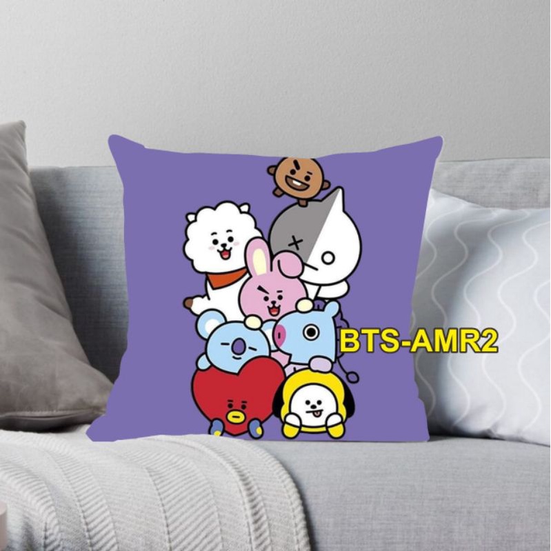 BONEKA MEMBER BTS BANTAL CUSTOM BTS BT21 LILAC