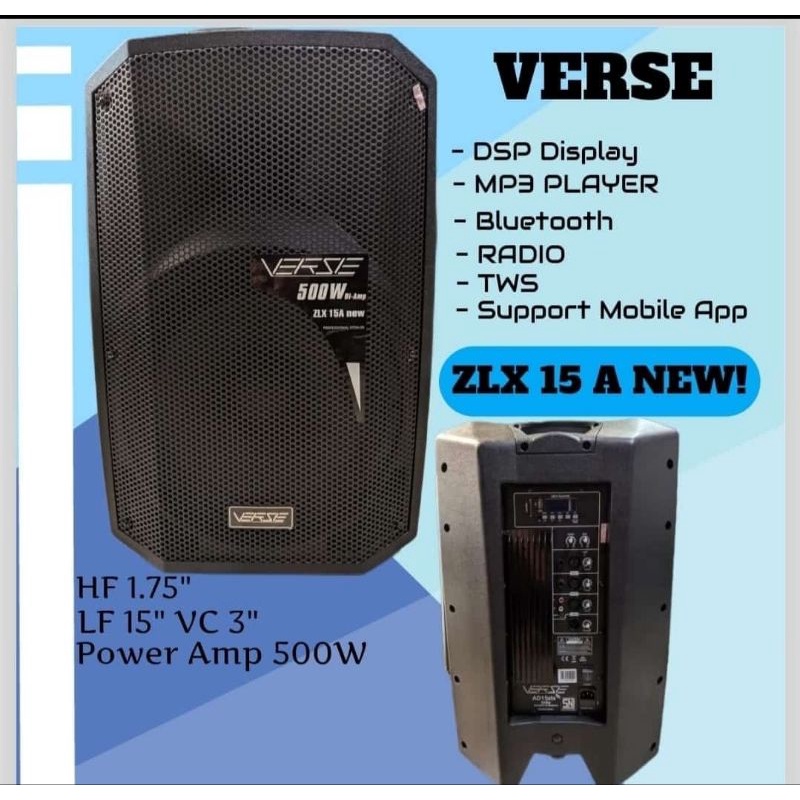 Speaker Portable VERSE ZLX 15 A, NEW