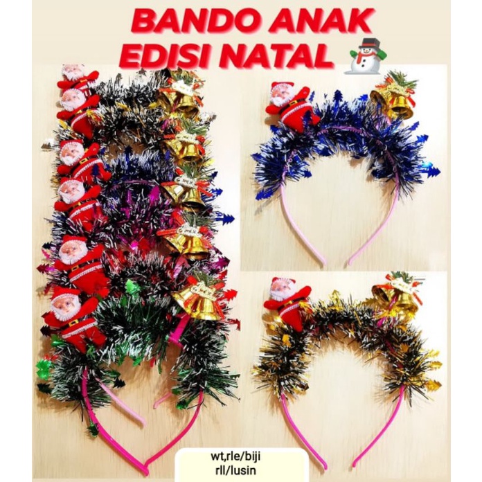 Bando Natal anak, cantik, model baru, tidak gatal ya