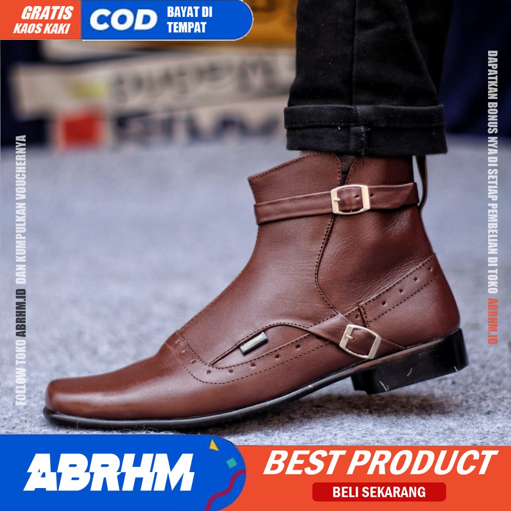 ABRHM X PACUAN Sepatu Formal Pria Sepatu Pantofel Pria Casual Sepatu Kasual Oxford Kerja Kantor Kuliah Kondangan Gaya Keren Kekinian Original Murah Terlaris