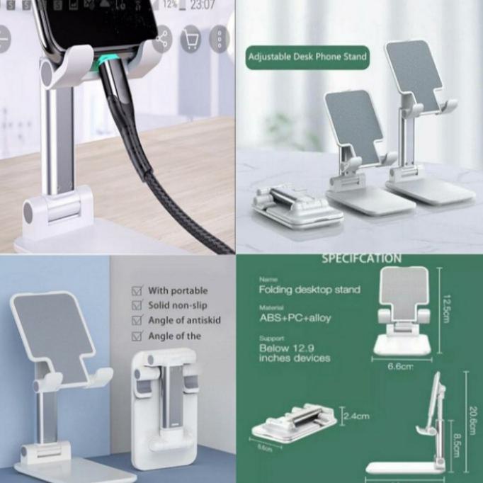 Holder HP Stand Tablet Meja Holding Destop Braket Alumunium - HD-23