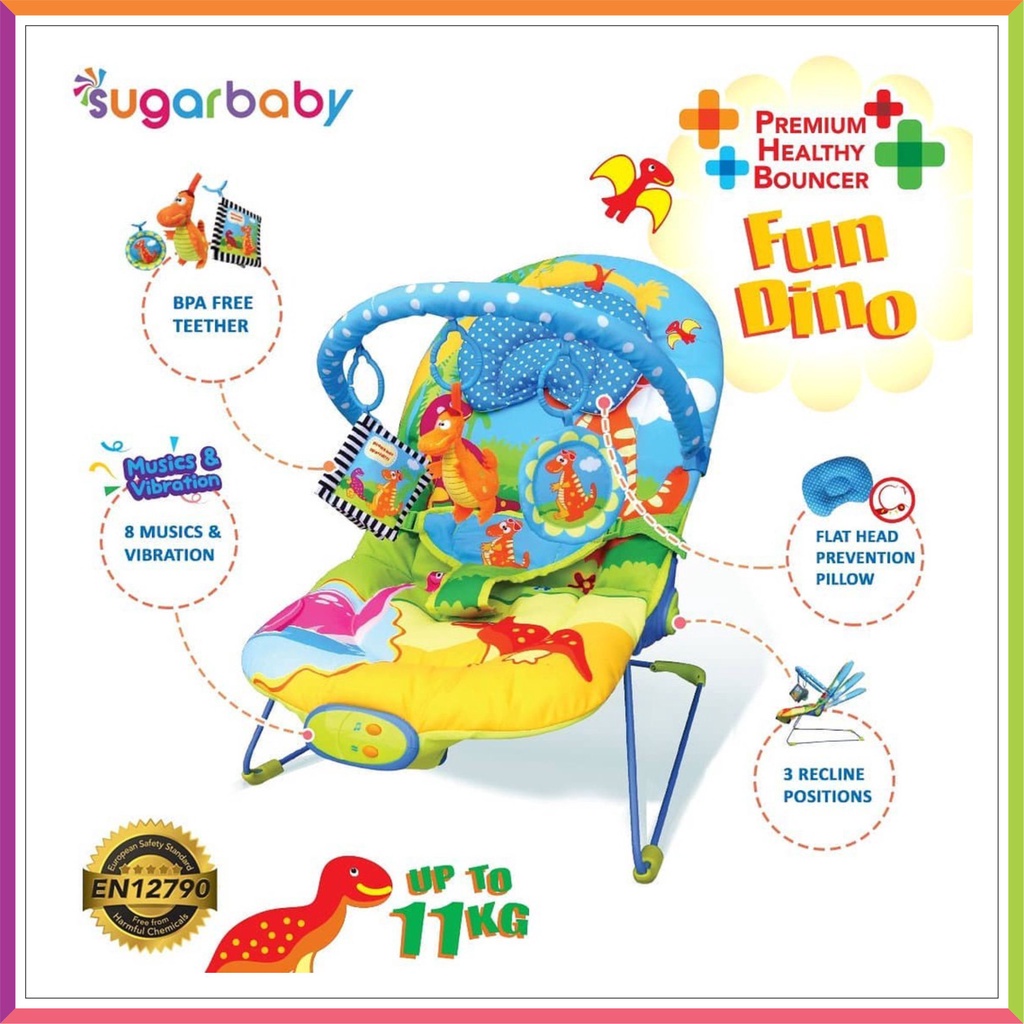 SUGAR BABY PREMIUM BOUNCER 3 RECLINE | SUGARBABY BOUNCER ( FREE BUBBLE WRAP )