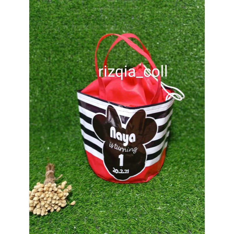 SPUNDBUND ALAS BUNDAR/DEAMETER 25 T 25/MMT/TAS SERUT BLACU/TAS ULANG TAHUN/SOUVENIR TAS/HAMPERS/TAS BLACU/TAS CUSTOM/TAS SOUVENIR/TAS SOUVENIR/TAS SPUNDBUND