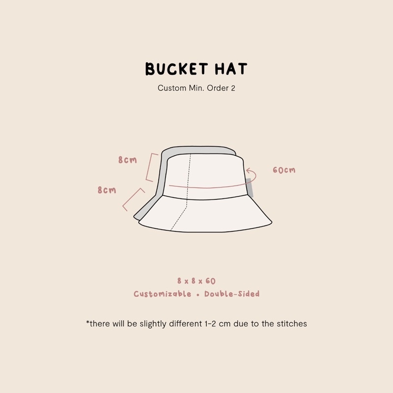 NOTTE - Custom Size Reversible Bucket Hat