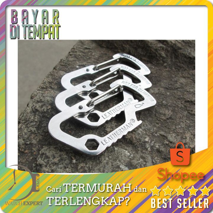 TERMURAH Carabiner Stainless Steel with Bottle Opener Versatile EDC