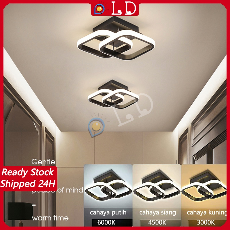 3 Colors Lampu Plafon LED Ceiling Light Lampu Hias Gantung Rumah Ruang Tamu Kamar Minimalis Tempat Lampu Plafon Ceiling Lamp