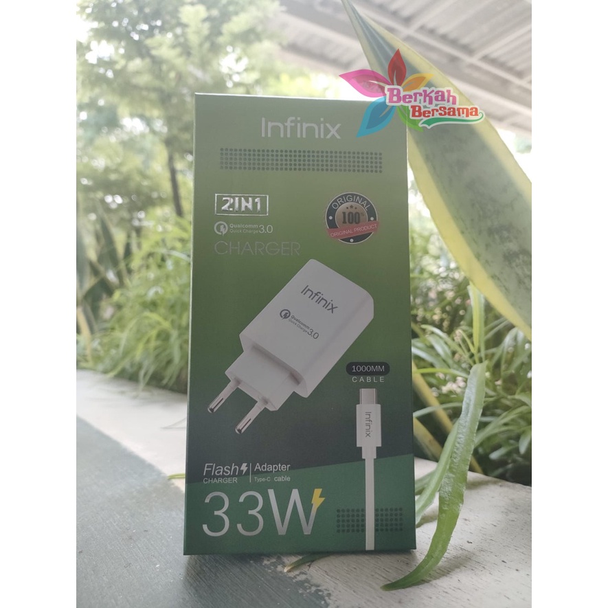 Charger Cashan Infinix Fast Charging 3A 33W ORIGINAL tipe c USB BB7030