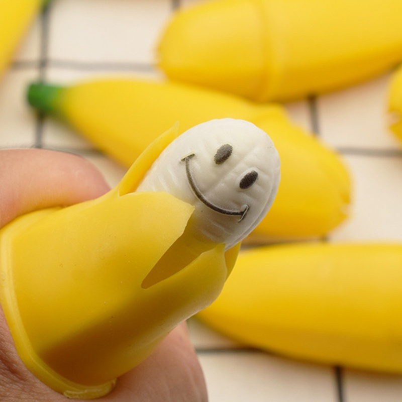 Mary Stressful Pressure Reliever Sensory Fidget Squeeze Banana Untuk Calm Untuk Focu