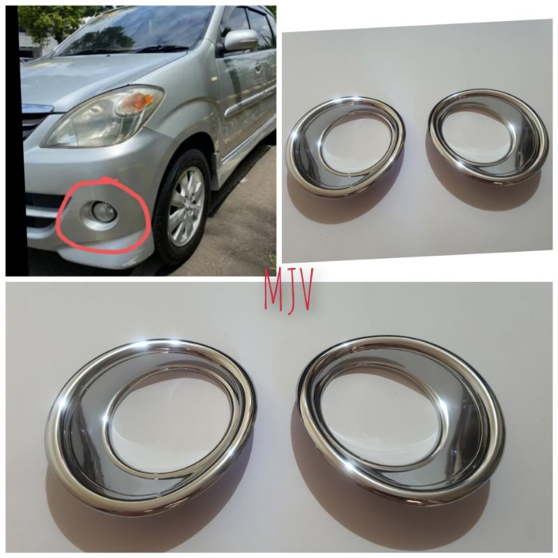 RING FOG LAMP VARIASI AVANZA TIPE S 2007-2010 CROM SET KANAN KIRI