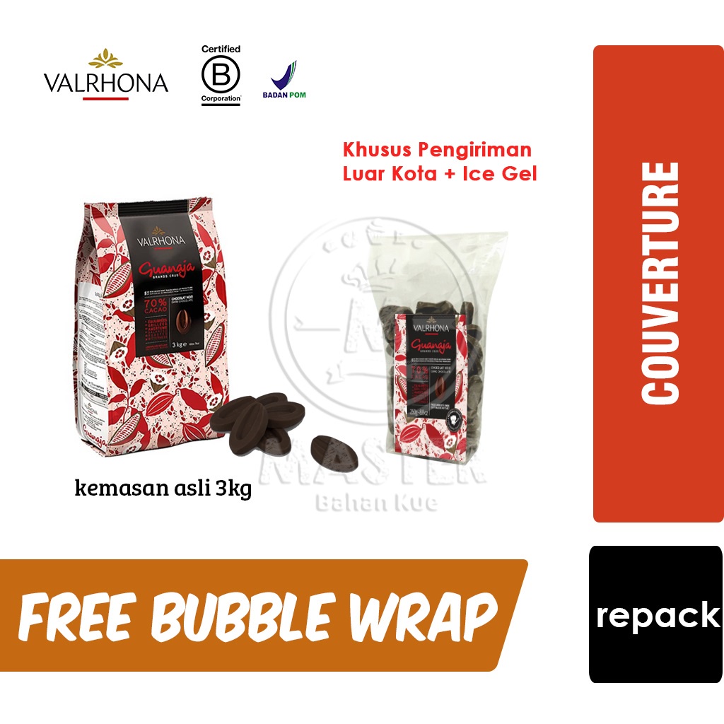 

Valrhona GUANAJA 70% DARK Coklat Couverture Bentuk Koin [KHUSUS LUAR KOTA + ICE GEL]