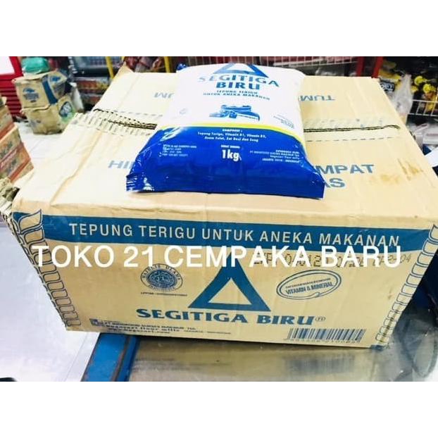 

PROMO Segitiga Biru Kemasan Bening 1 KARTON - 1 KG x 12 bungkus | Tepung 1KG