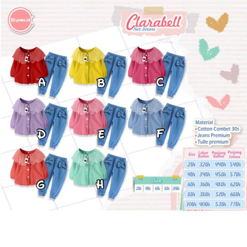 (PO MARET) CLARABELL SET JEANS by blooms.id