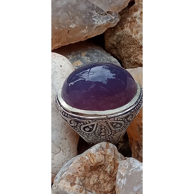 Batu cincin kcubung wulung tanduk asli natural alami