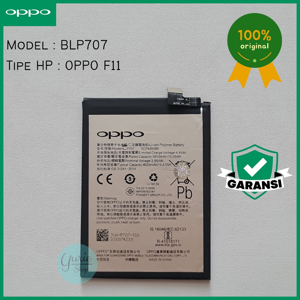 BATERAI BATTERY BATRE OPPO F11 BLP707 BLP-707 ORIGINAL