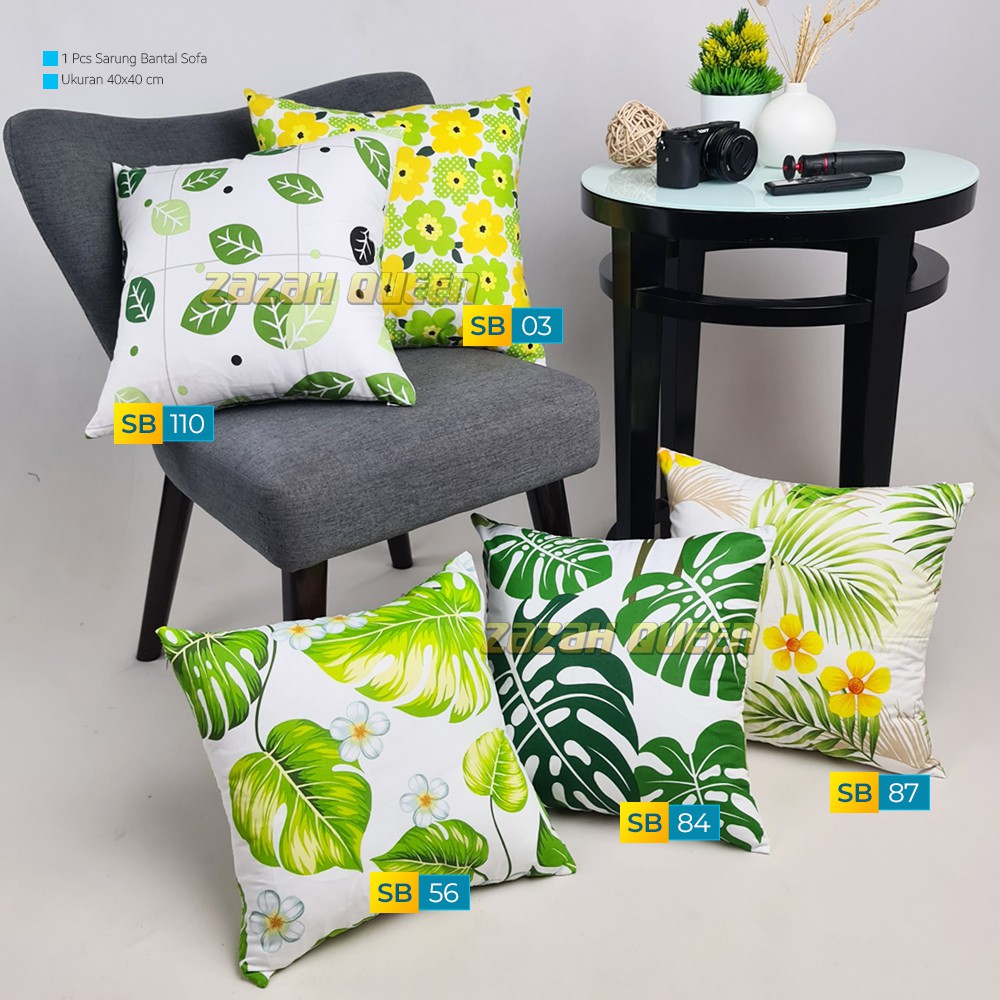 Sarung Bantal Sofa Motif Bunga Cantik