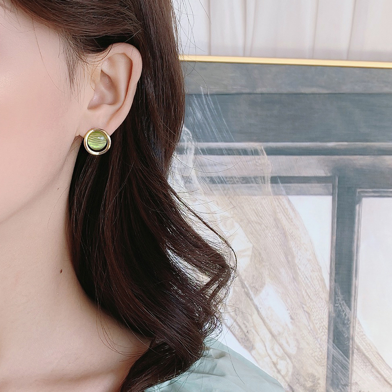 2023anting Opal Baru Anting Pejantan High-end Fashion Logam Wanita