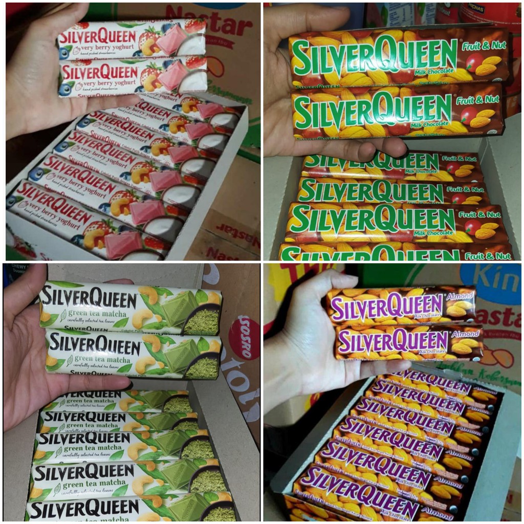 

silverqueen 28gr - SILVERQUEEN ALMOND - FRUITNUT - VERRYBERRY -MATCHA 28GR