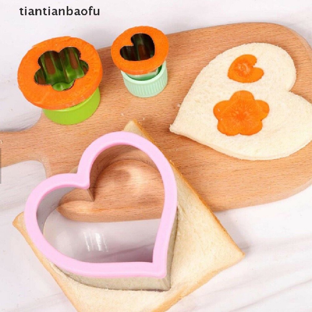 1 / 2 Pcs / Set Alat Cetakan Pemotong Roti Sandwich Bentuk Hewan Bahan Stainless Steel Untuk Anak