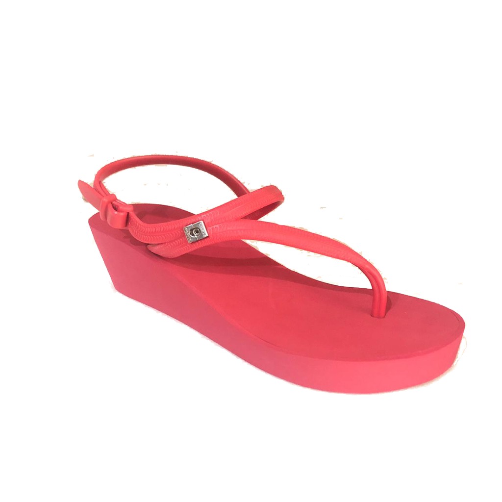 Popits Coco Wedge Red Sandal Wanita Original
