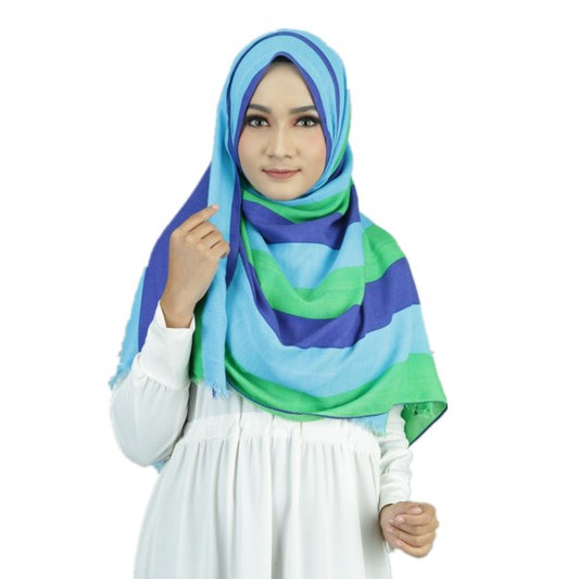 MOBASA OFFICIAL Hijab Jilbab Pashmina Katun Premium rainbow strap