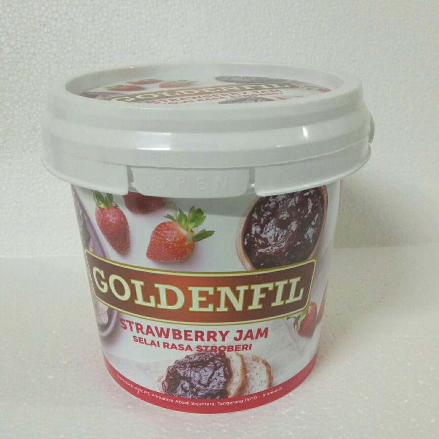 

Goldenfil Strawberry Jam 1kg (50% Serat Buah Asli)